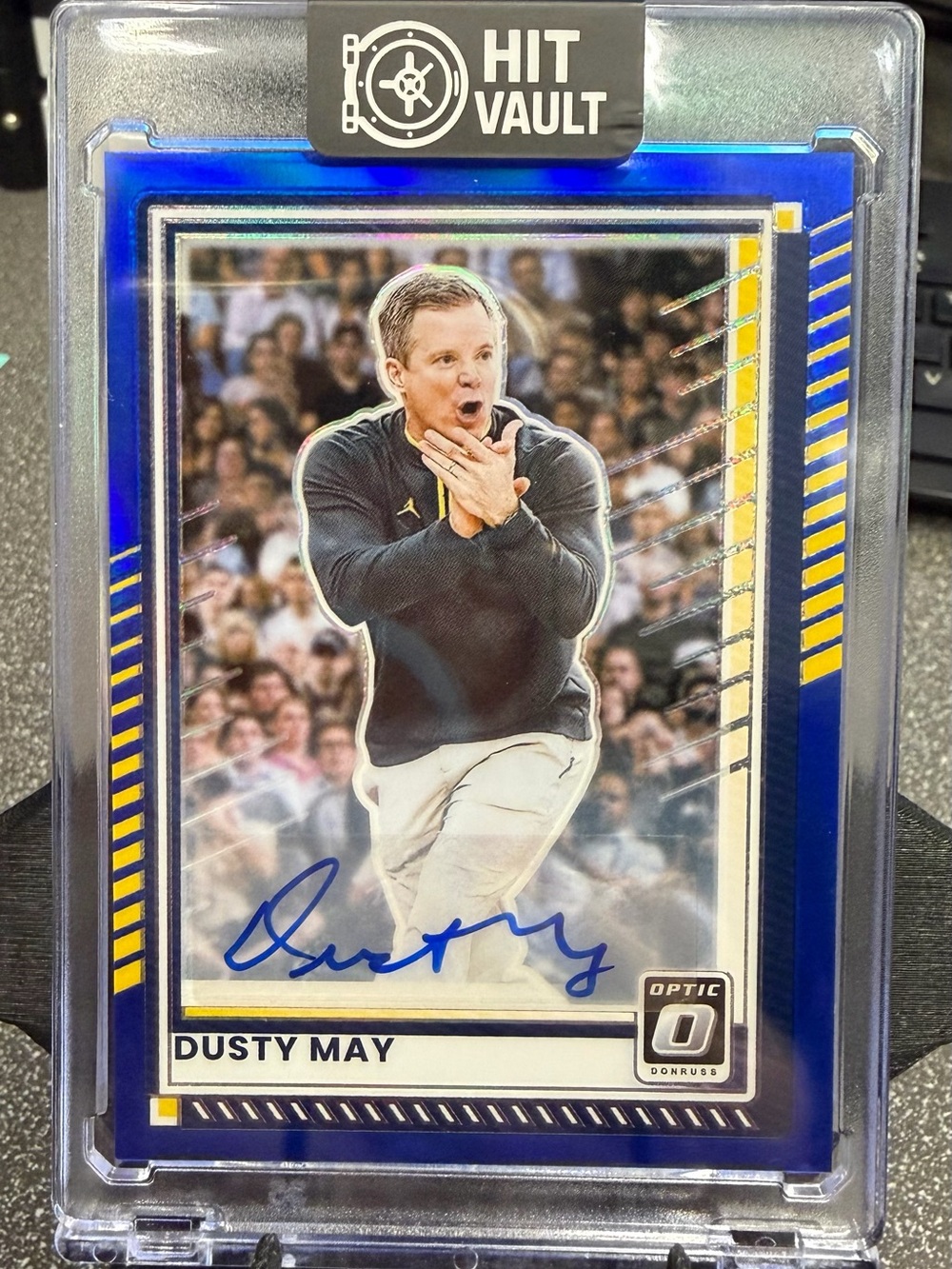 Dusty May Autographed 2025-25 Panini Donruss Optic Blue 29/49 Championship Year